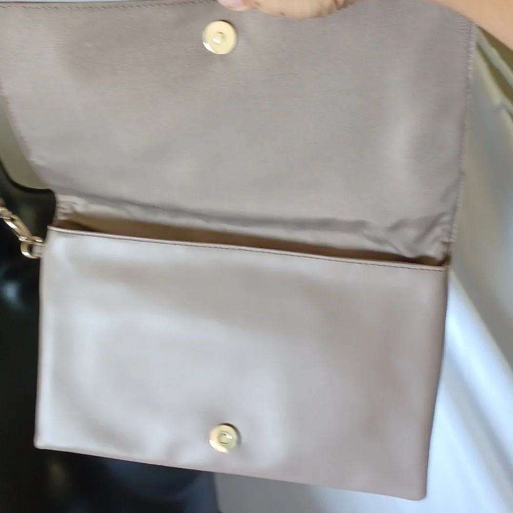 White House Black Market- Taupe Leather Wristlet - Picture 6 of 7